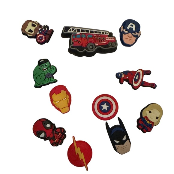Superhero/Firetruck Shoe/CROC Charms Set - Multicolor - Picture 1 of 1